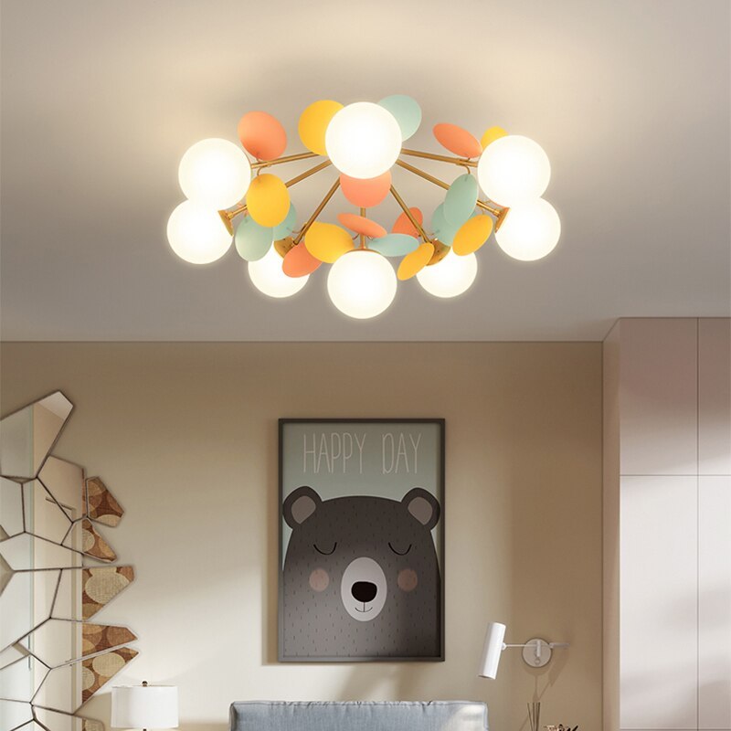Glas-Kronleuchter mit Acryl-G9-LED-Blütenzweigen, dimmbar, drei Farben, Wohnzimmer, Esszimmer, Deckenbeleuchtung | Sansoti