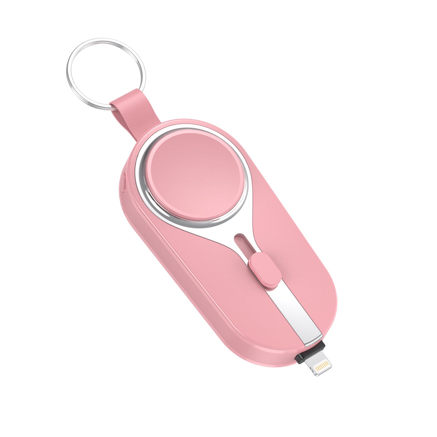 Draadloze oplaadclip powerbank karabijnhaak compact zwart telefoon smartwatch oplader sleutelhanger draagbare lader | Sansoti