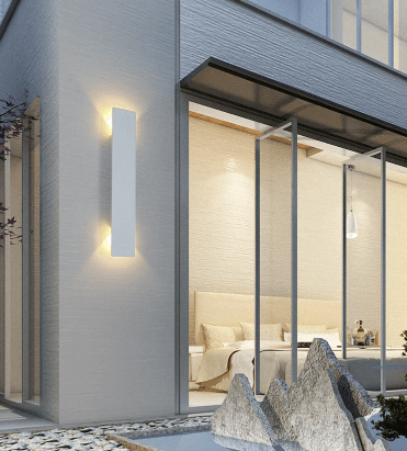 Aluminiowa zewnętrzna lampa ścienna LED, wodoodporna IP65, nowoczesne oświetlenie elewacyjne, tarasowe i ogrodowe | Sansoti