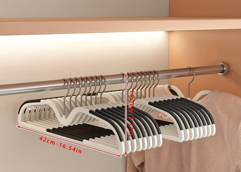 Ruimtebesparende Kledinghangers Antislip Draaibare Haak Compacte Garderobe Organisatie Korte Hals Hangertjes Set Slimdoorns voor Shirts Jurken Blouses Overhemden | Sansoti