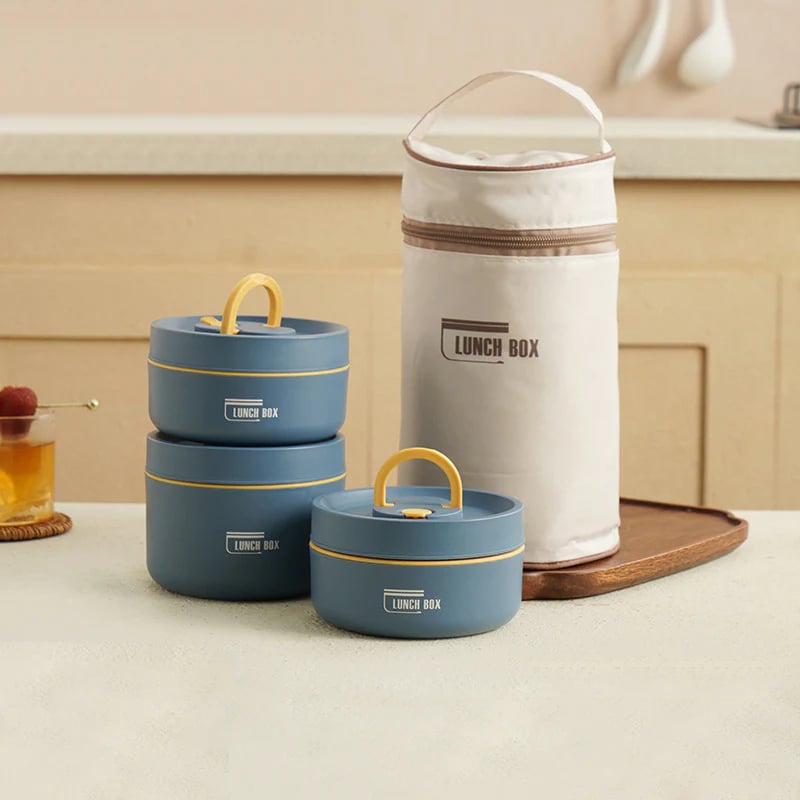 Geïsoleerde Lunchbox met Vacuümtechnologie – Houdt Eten Tot 4 Uur Warm – Lekvrij RVS Ontwerp – Ideaal voor School en Werk | Sansoti