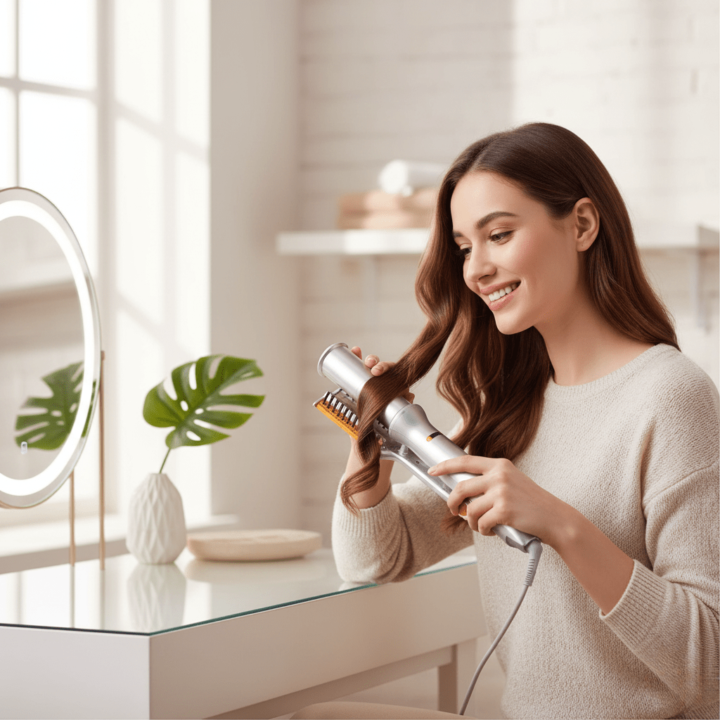 2-in-1 Roterende Haarstyler Borstel voor Volume en Glans – Professioneel Stylen Thuis | Sansoti