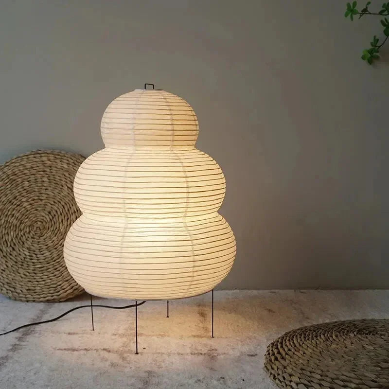 Stehleuchte Reispapier Japanisches Design Weiß 40cm Stimmungslicht Wohnzimmer Schlafzimmer | Restfield