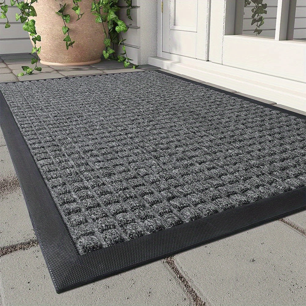 Paillasson résistant aux intempéries avec dessous antidérapant pour une utilisation à l’intérieur et à l’extérieur, tapis antidérapant pour l’entrée | Sansoti