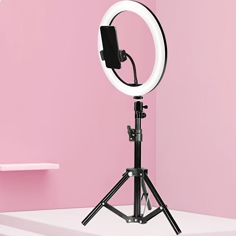 LED-ringlamp 26 cm met verstelbaar statief 55 cm voor fotografie en video | Sansoti