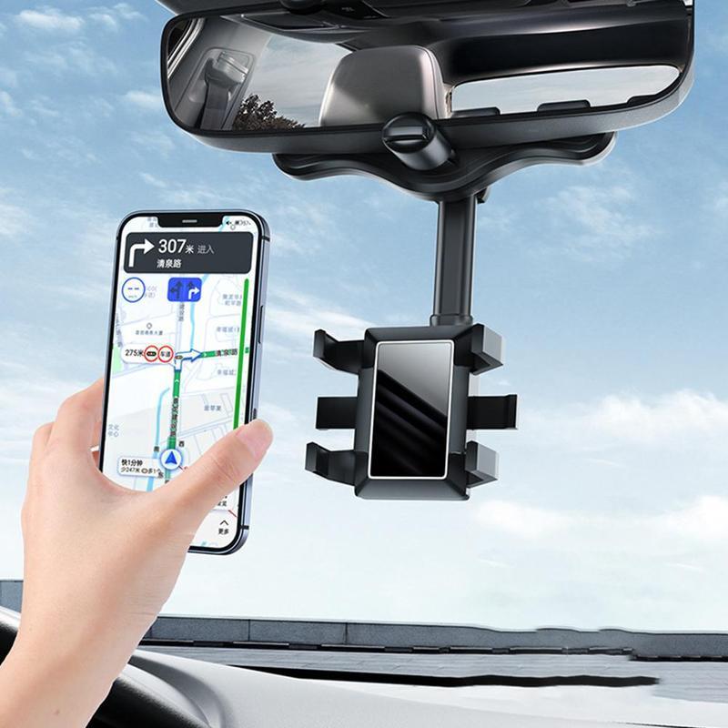Universele Telefoonhouder voor Achteruitkijkspiegel - 360° Draaibaar - Handsfree Navigatie - Auto Accessoire | Sansoti