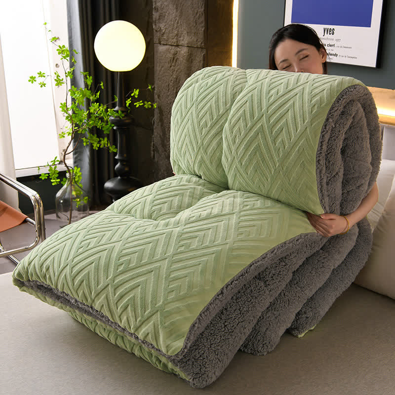 Dikke Sherpa Winterdeken met Quiltkern – Extra Warm, Zacht & Fluffy | Sansoti