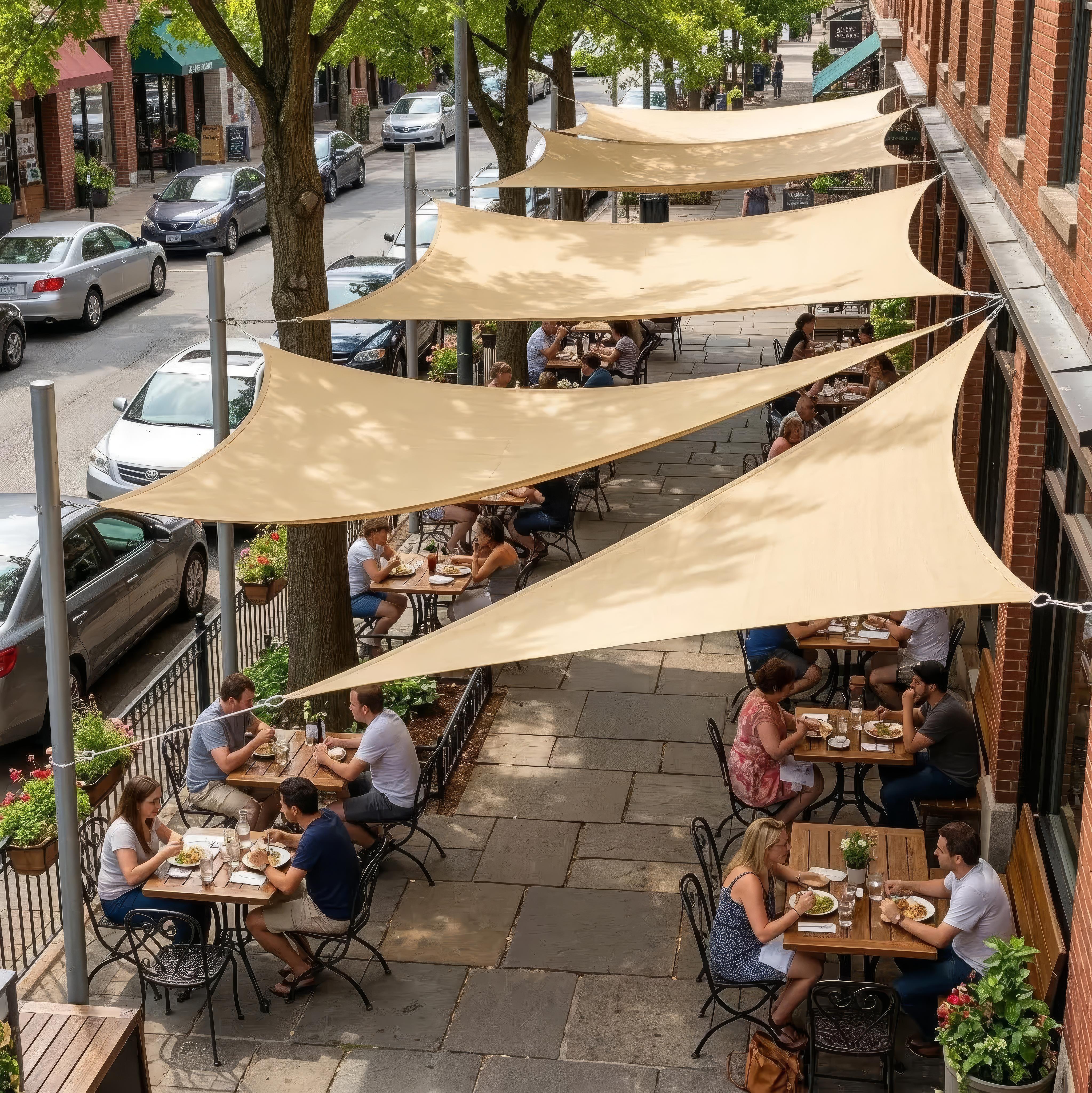 Waterdicht Rechthoekig Schaduwdoek voor Terras, Balkon en Tuin – Polyester UV-Bescherming | Sansoti