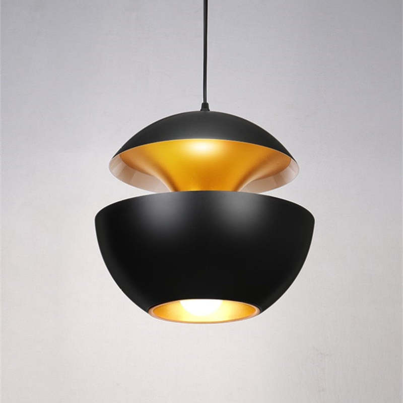Elegante LED-Deckenleuchte Schwarz-Weiß Modernes Design Rund Aluminium Essbereich Schlafzimmer Wohnzimmer Warm Dimmbares Licht Skandinavisches Interieur Stilvoll | Sansoti
