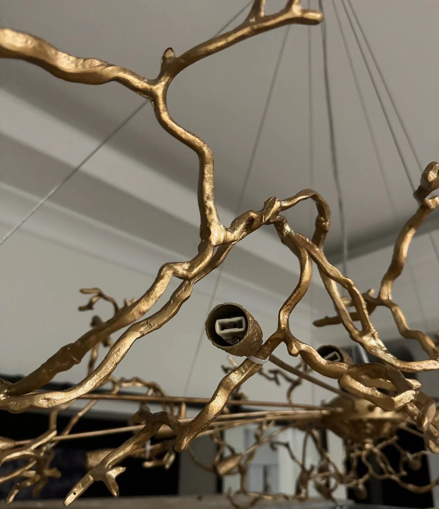 Lustre en cristal au design de branches avec éclairage LED G9, à intensité variable, pour salle à manger et salon, éclairage d'ambiance | Sansoti