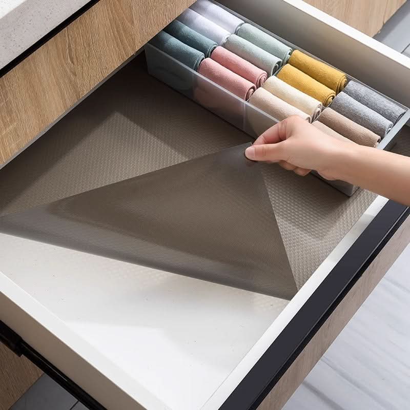 Rutschfeste Schubladenmatte Wasserdichte transparente Klebefolie Schutzmatte Küche Schrank Schublade 30-60cm Aufbewahrungslösung | Sansoti
