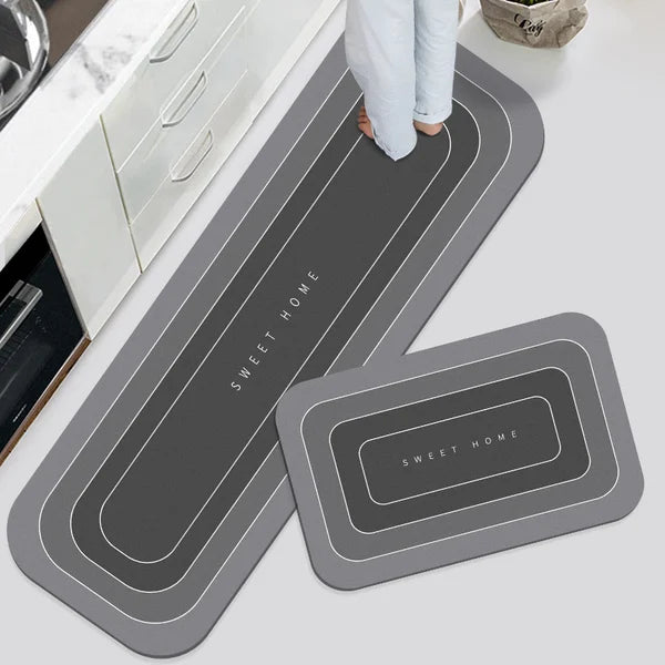Antislip Badmat met Waterabsorptie Polyester 40x60 50x80 cm Meerdere Kleuren Douche Badkamer Keuken WC | Sansoti
