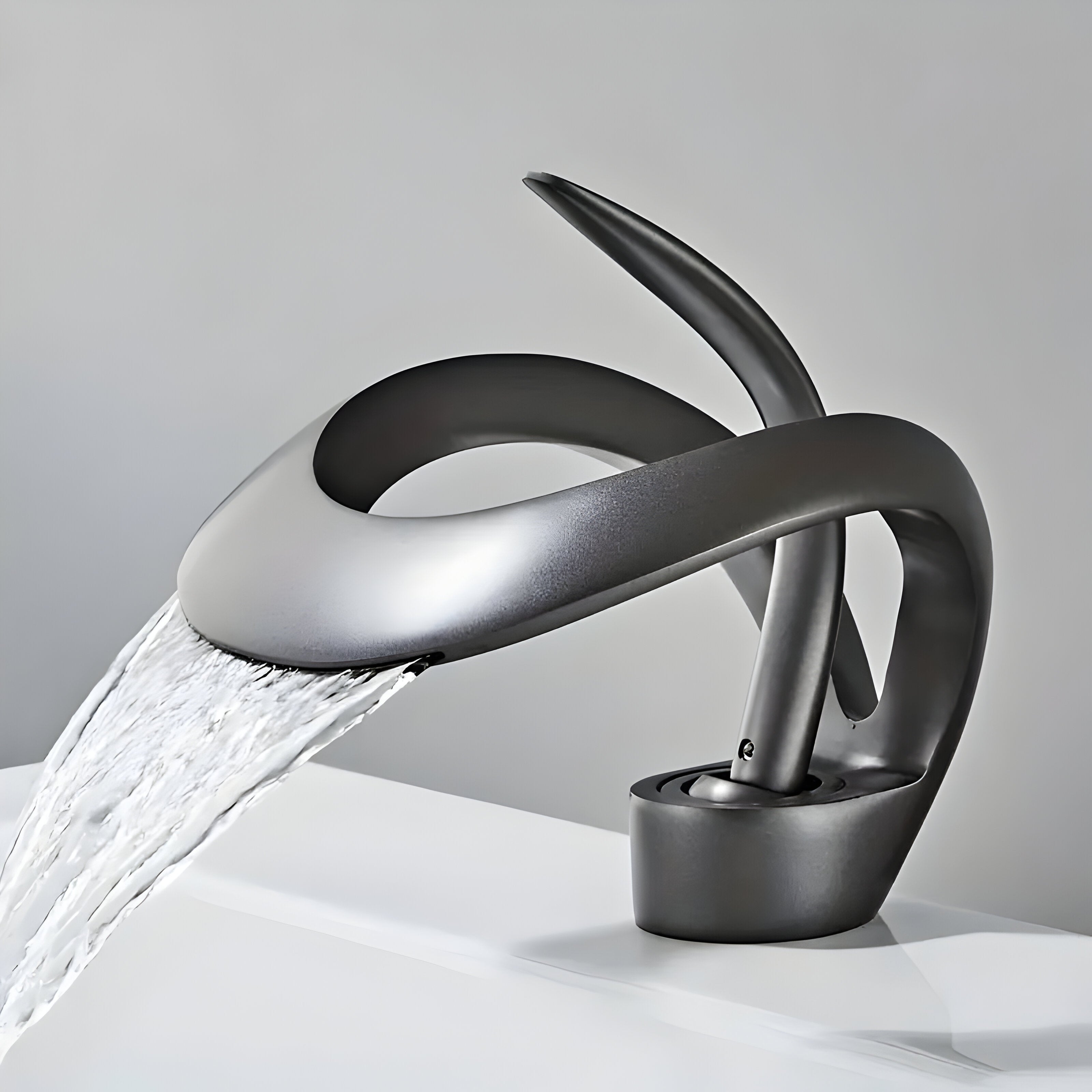 Wastafelkraan Design Waterval Mengkraan Messing Modern | Sansoti