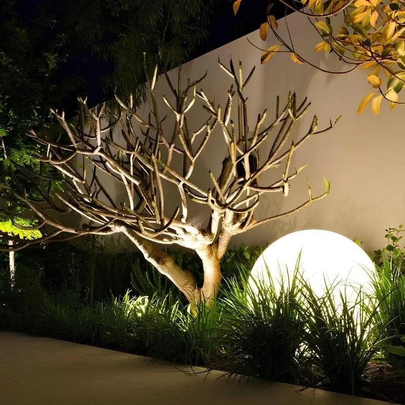 Kugel-Gartenlampe LED mit Solarenergie, stimmungsvolle Beleuchtung für Garten und Terrasse, wasserdicht, mit Fernbedienung, 16 Farben | Sansoti