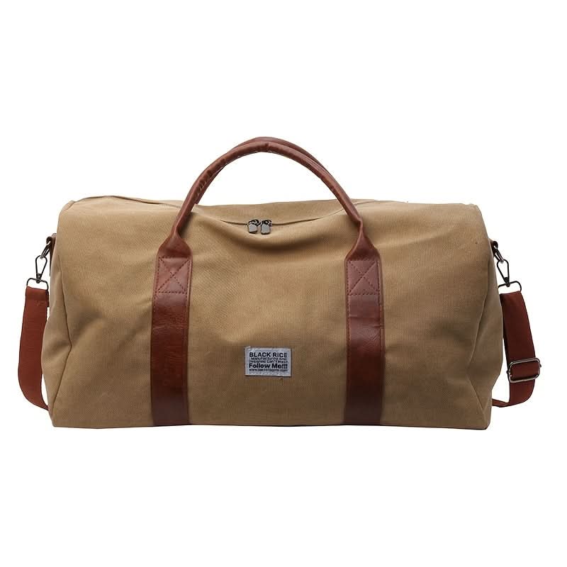 Vintage-Canvas-Wochenendtasche mit geräumigen Fächern für Reisen, Fitnessstudio und Sport, lässiger Retro-Stil, Reisetasche, Schultertasche | Sansoti