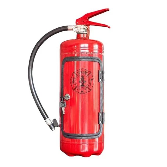 Flaschenspender im Feuerlöscher-Design für Whisky, Wein und Champagner, Rot oder Schwarz, Hausbar, Partydekoration und Geschenk | Sansoti