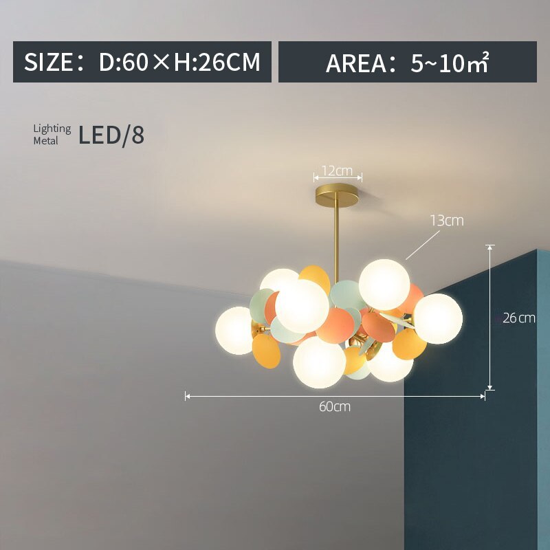 Glas-Kronleuchter mit Acryl-G9-LED-Blütenzweigen, dimmbar, drei Farben, Wohnzimmer, Esszimmer, Deckenbeleuchtung | Sansoti