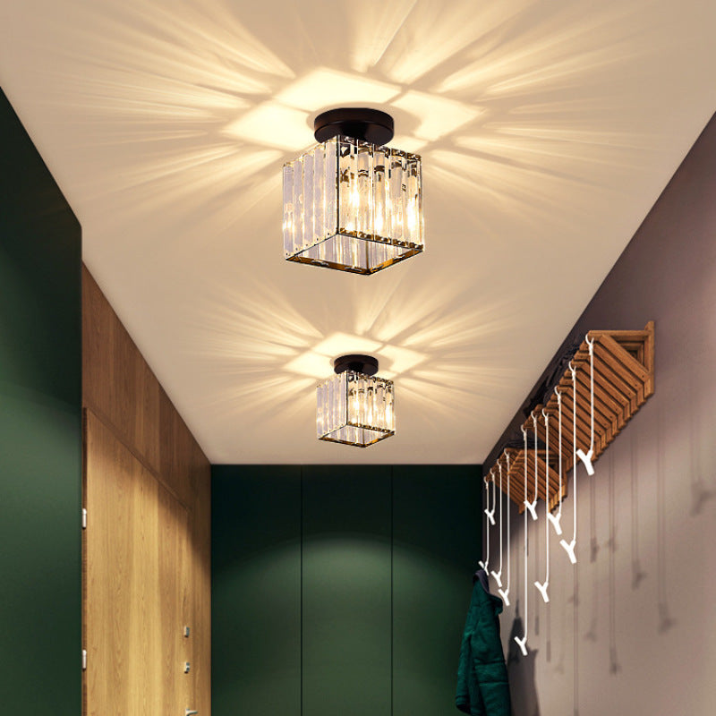 Dimmable Crystal Acrylic Ceiling Light 3 Light Settings Metal Fixture Living Room Bedroom Hallway Modern Design | Sansoti