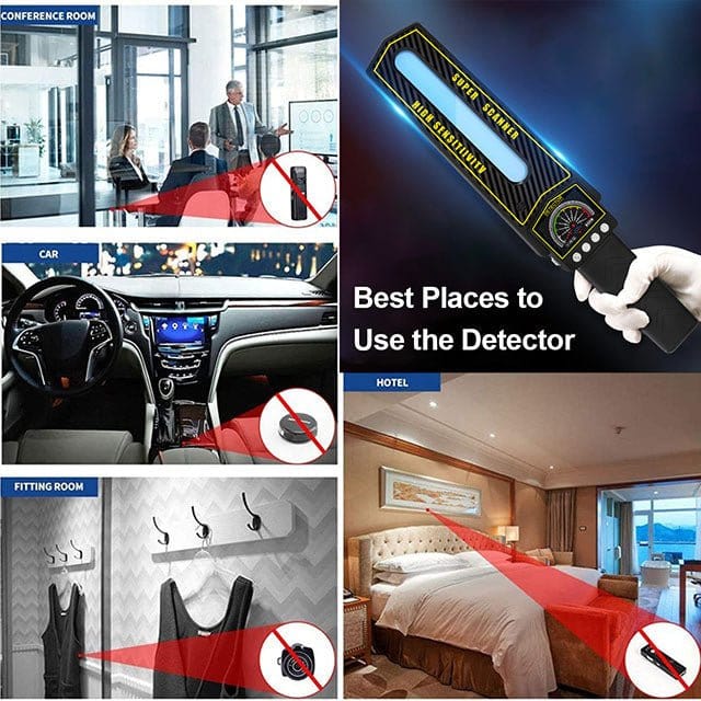 Signal Detector for Hidden Cameras and GPS Trackers – Portable Security Device with RF Scanning | Sansoti