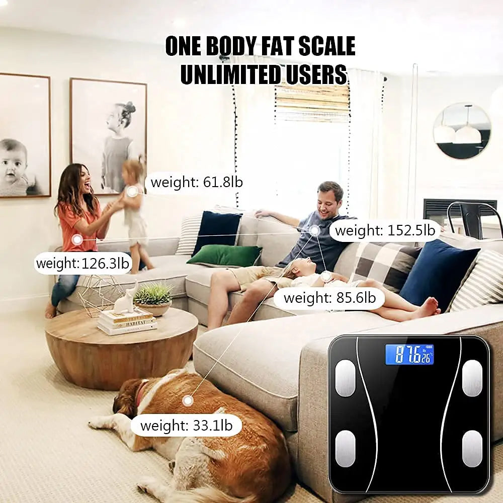 Smart Bathroom Scale with Body Analysis Bluetooth App 13 Measurements 10g Precision Digital | Sansoti