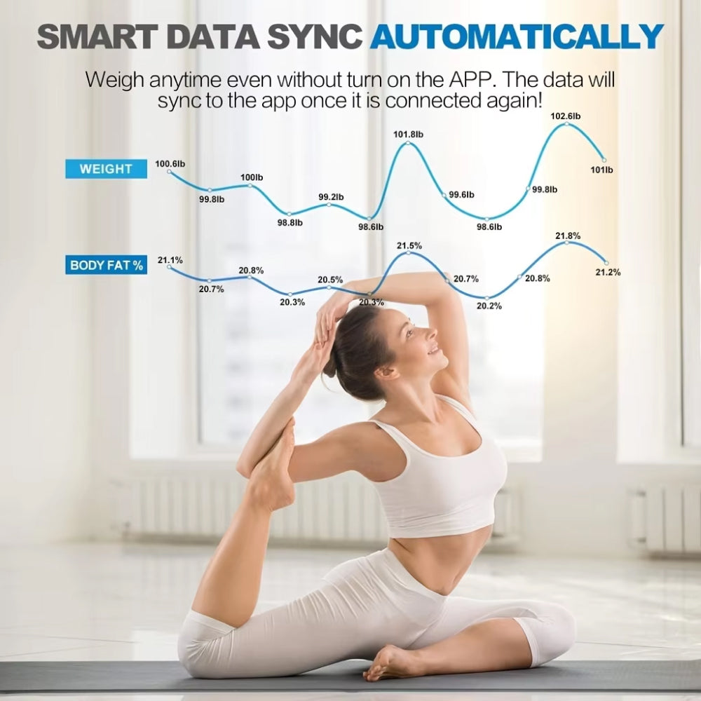 Smart Bathroom Scale with Body Analysis Bluetooth App 13 Measurements 10g Precision Digital | Sansoti