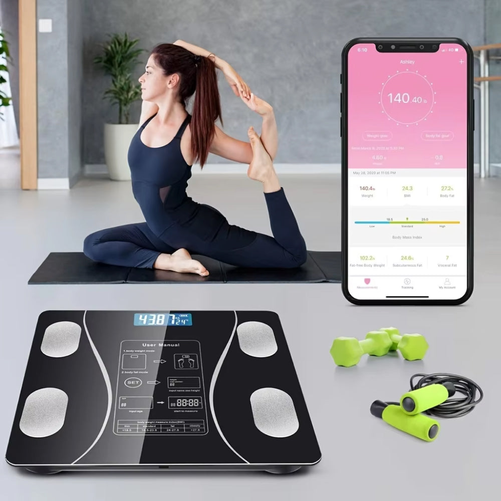 Smart Bathroom Scale with Body Analysis Bluetooth App 13 Measurements 10g Precision Digital | Sansoti