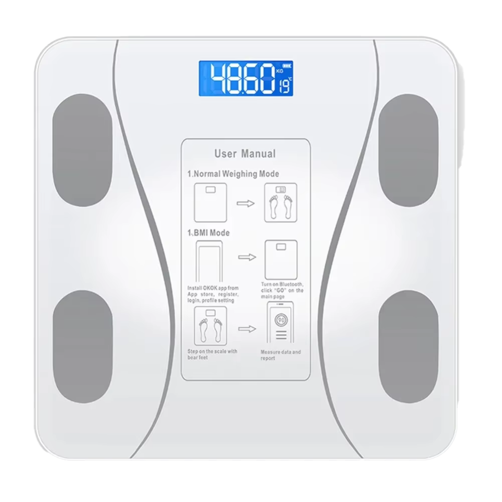 Smart Bathroom Scale with Body Analysis Bluetooth App 13 Measurements 10g Precision Digital | Sansoti