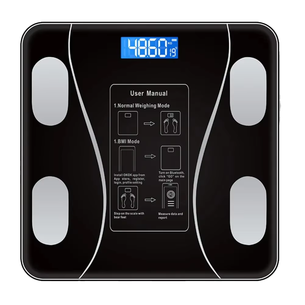 Smart Bathroom Scale with Body Analysis Bluetooth App 13 Measurements 10g Precision Digital | Sansoti