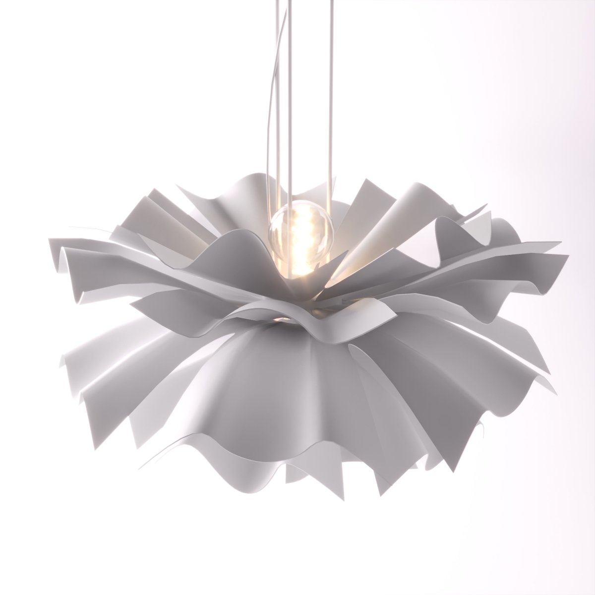 Lustre LED sculptural en forme de fleur avec diffusion douce de la lumière | Restfield