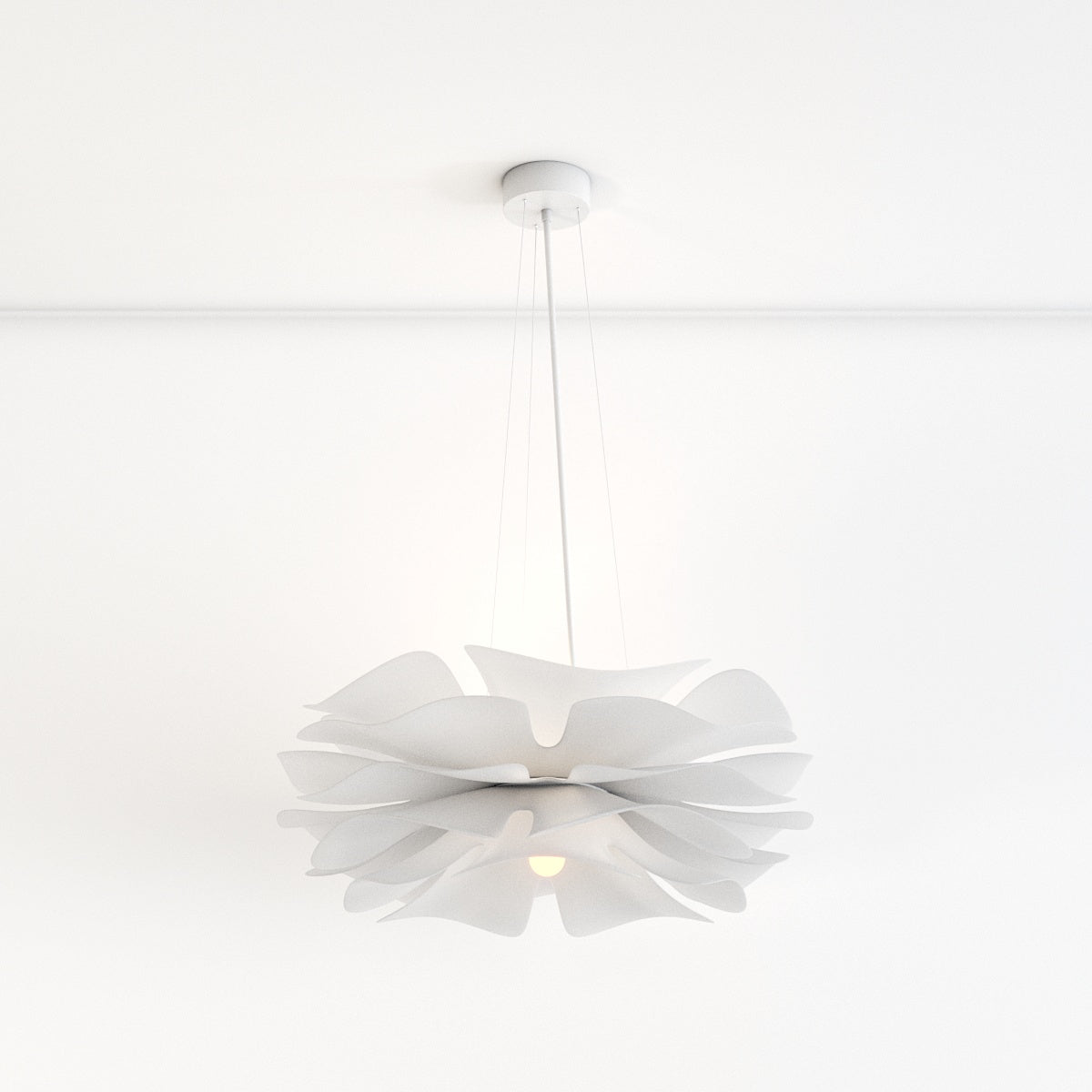 Lustre LED sculptural en forme de fleur avec diffusion douce de la lumière | Restfield