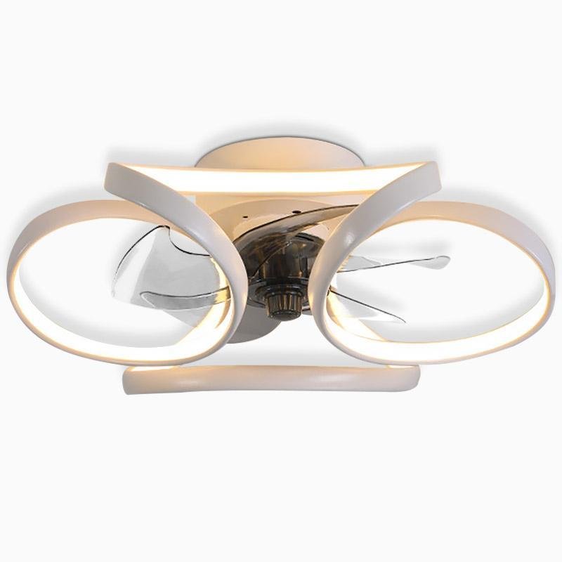 Moderne Blumen-Deckenventilator mit LED-Beleuchtung und Fernbedienung 3000K–6000K Dimmbar in Gold, Weiß oder Schwarz | Restfield