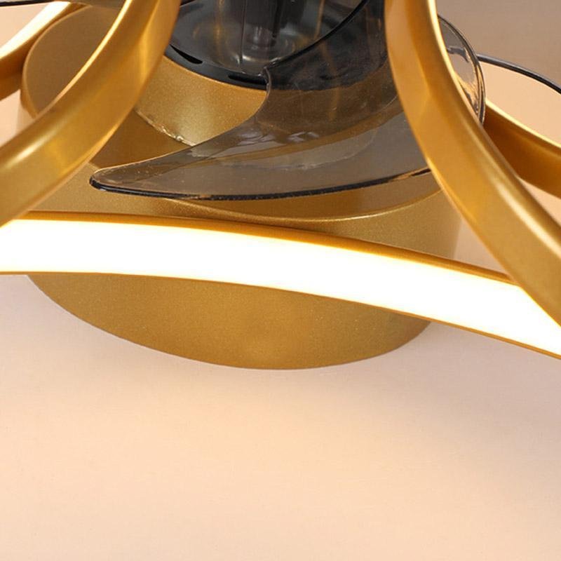 Moderne Blumen-Deckenventilator mit LED-Beleuchtung und Fernbedienung 3000K–6000K Dimmbar in Gold, Weiß oder Schwarz | Restfield