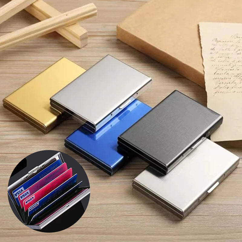 Kaarthouder met RFID-Bescherming Metalen Cardclip Zilver Zwart Goud | Sansoti