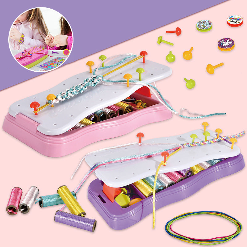 Kids' Braiding Kit for Making Bracelets Creative Toy with Braiding Disc Beads and Accessories DIY | Sansoti