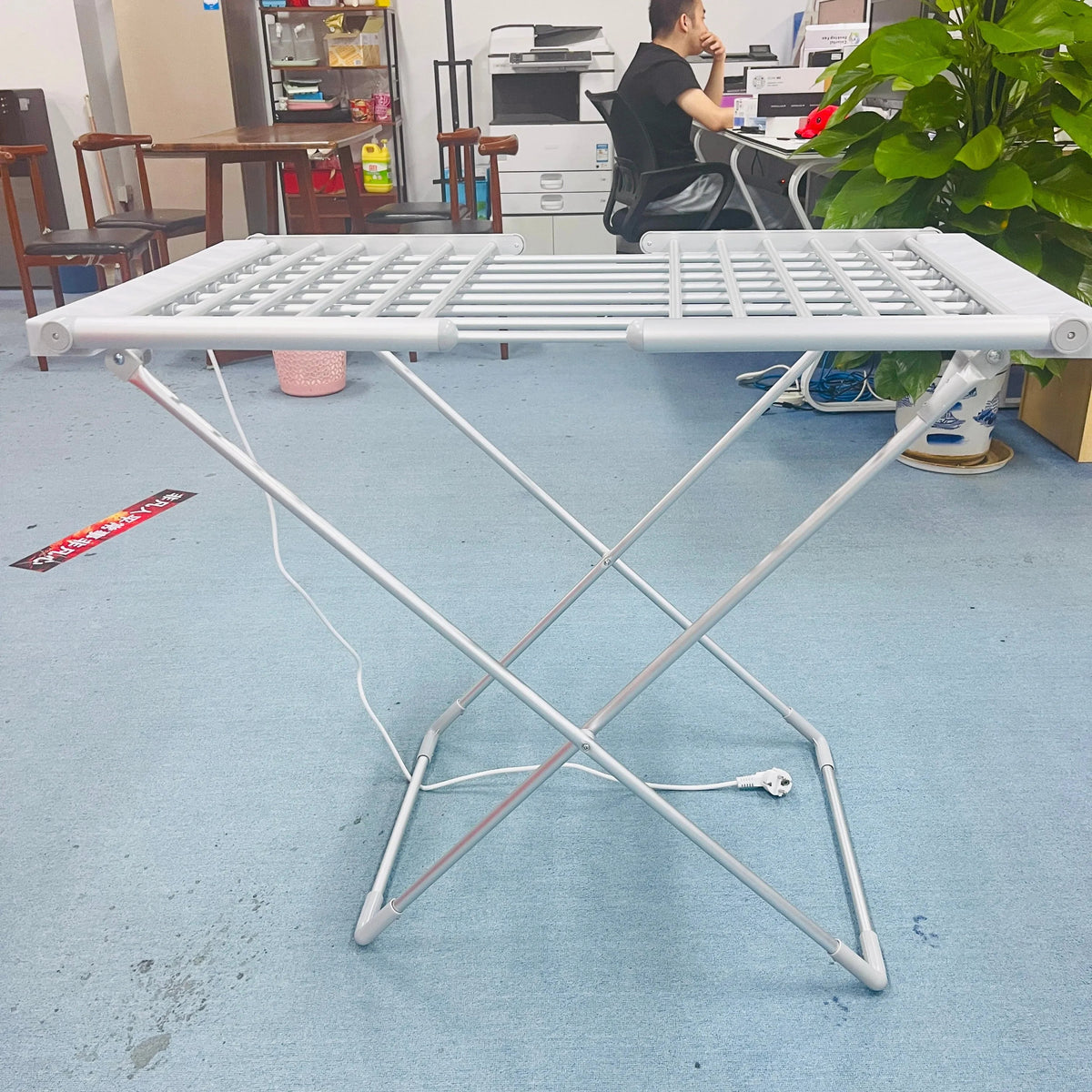 Beheizbarer elektrischer Wäscheständer, klappbar, 120 W, Aluminiumstangen, Wäschetrockner für drinnen, energiesparender Wäscheständer | Sansoti