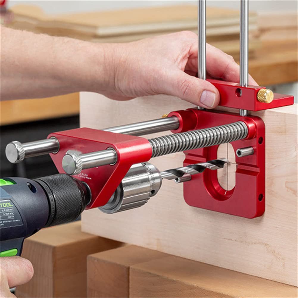 Verstelbare Boorsjabloon voor Hout – Precisiegids Rechte Gaten Boren Meubelmaken Klussen DIY Gereedschap | Sansoti