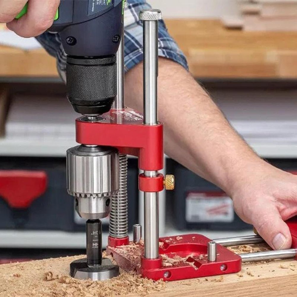 Verstelbare Boorsjabloon voor Hout – Precisiegids Rechte Gaten Boren Meubelmaken Klussen DIY Gereedschap | Sansoti
