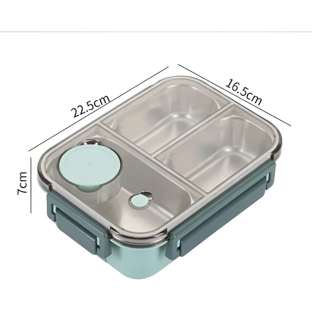 Isolerende Lunchbox Roestvrijstaal 850ml Lekvrij Warmhoudbox Thermo Voedseltrommel Werk School Reizen Meerdere Vakken | Sansoti