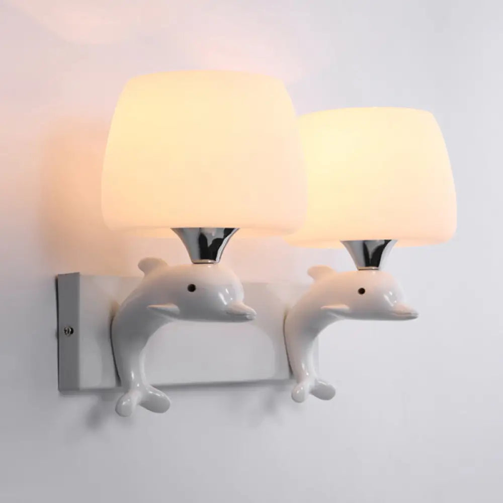 Wandlamp Urn Matglas Wit Modern E27 Fitting Slaapkamer Studeerkamer Hal Decoratieve Sfeerverlichting Wand | Sansoti