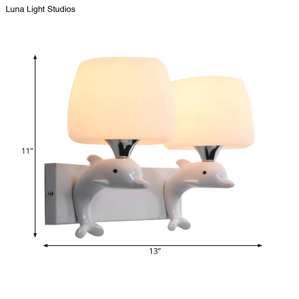 Wandlamp Urn Matglas Wit Modern E27 Fitting Slaapkamer Studeerkamer Hal Decoratieve Sfeerverlichting Wand | Sansoti