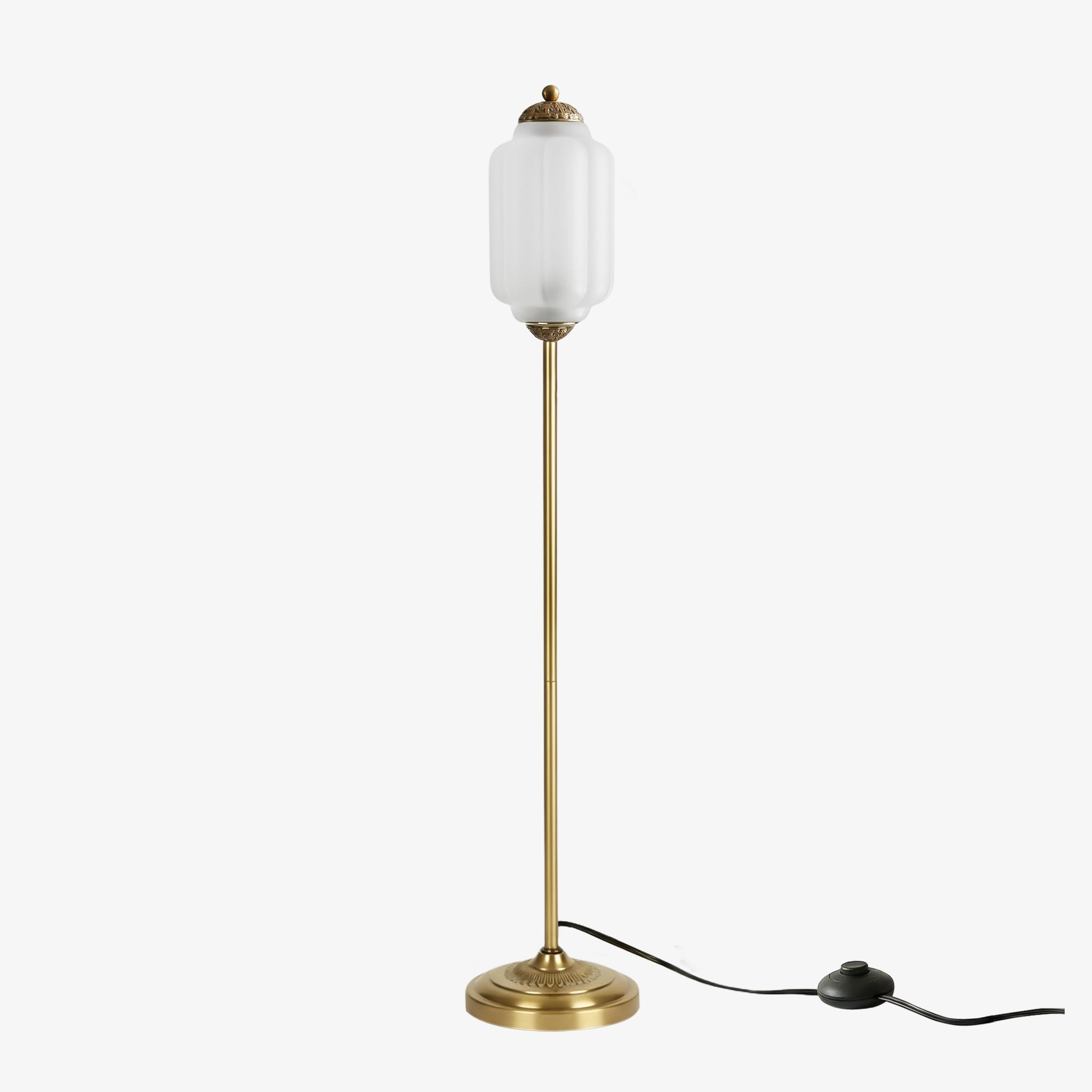 Decoratieve Glazen Pompoen Vloerlamp Retro Organische Stijl Woonkamer Staande Lamp | Sansoti