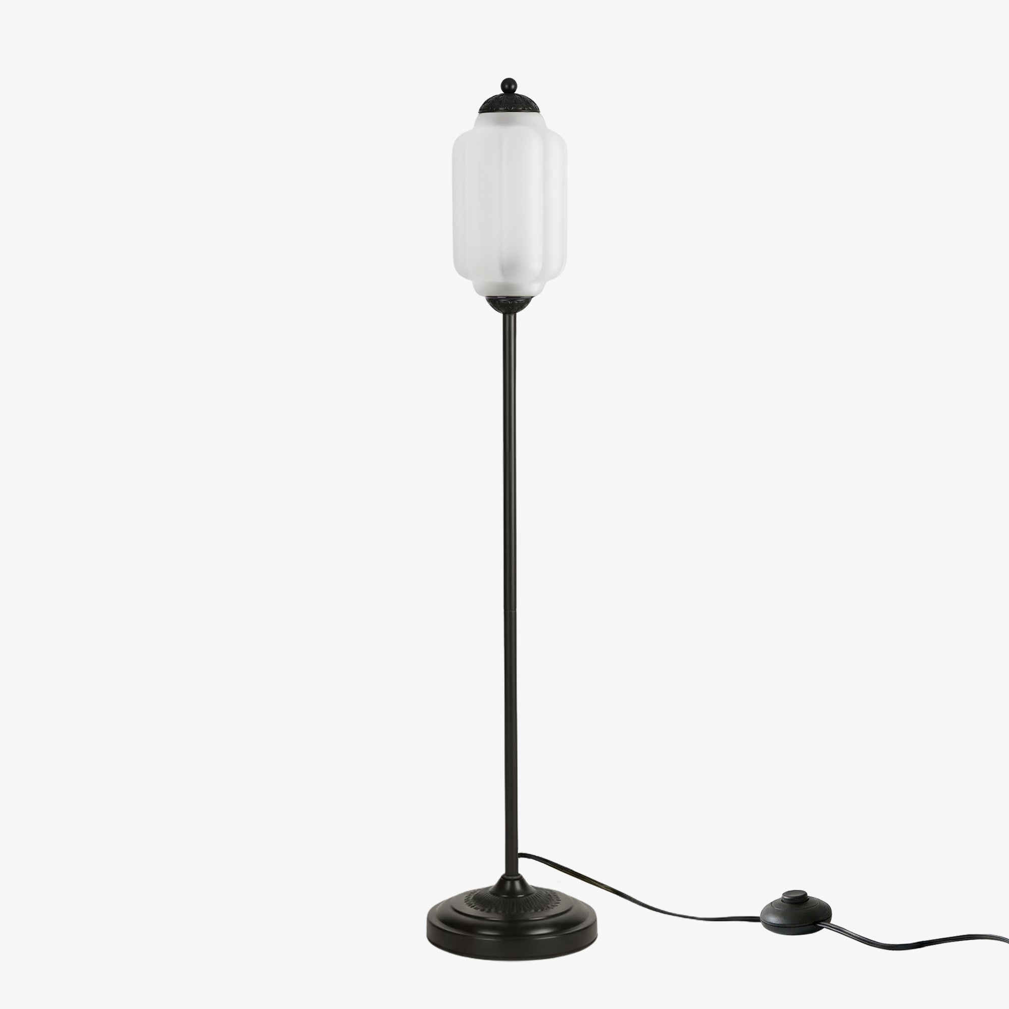 Decoratieve Glazen Pompoen Vloerlamp Retro Organische Stijl Woonkamer Staande Lamp | Sansoti