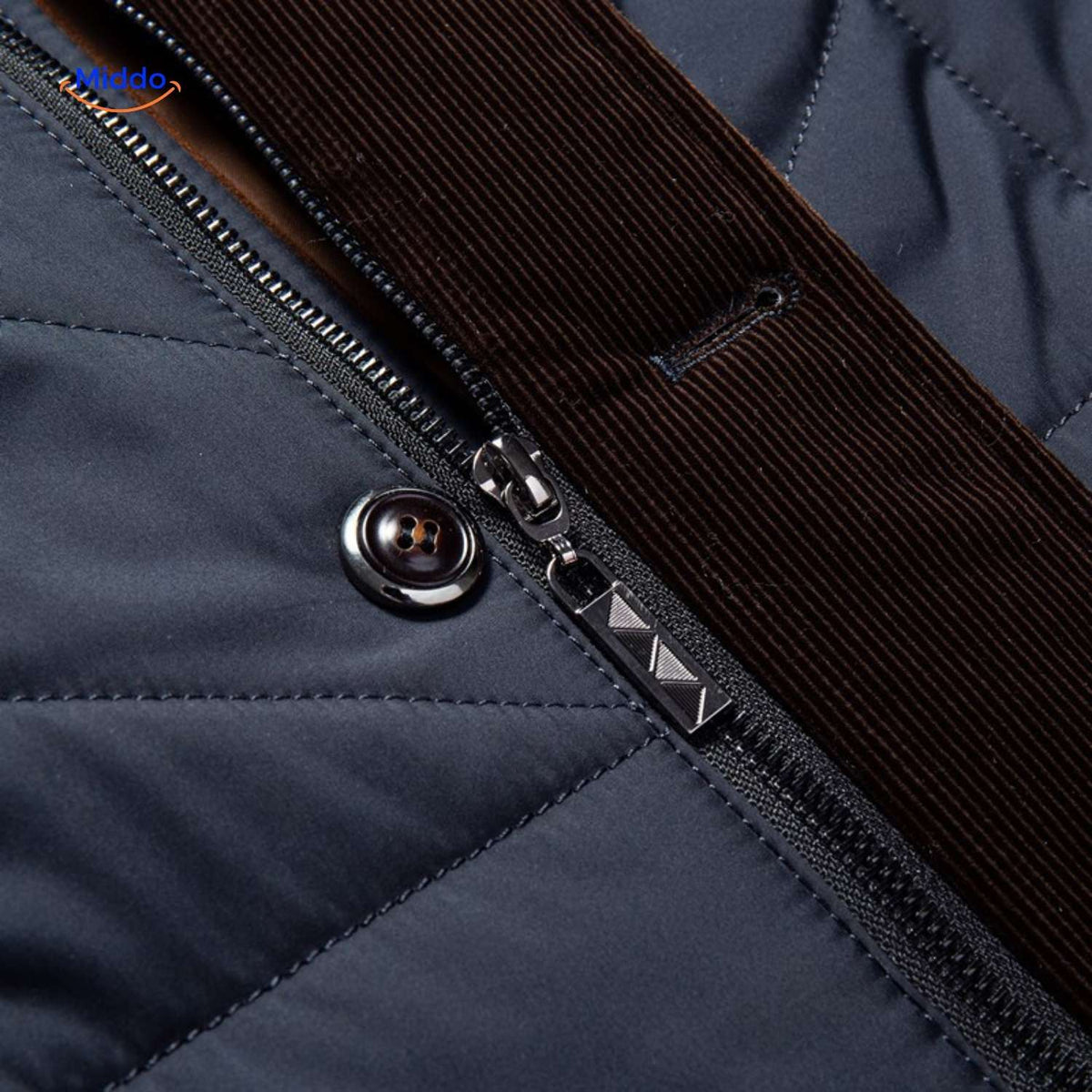 Gesteppte Herrenjacke aus Polyester mit Stehkragen und Seitentaschen - Übergangszeit, lässig, geschäftlich, stilvoll, für Frühlingswetter | Sansoti