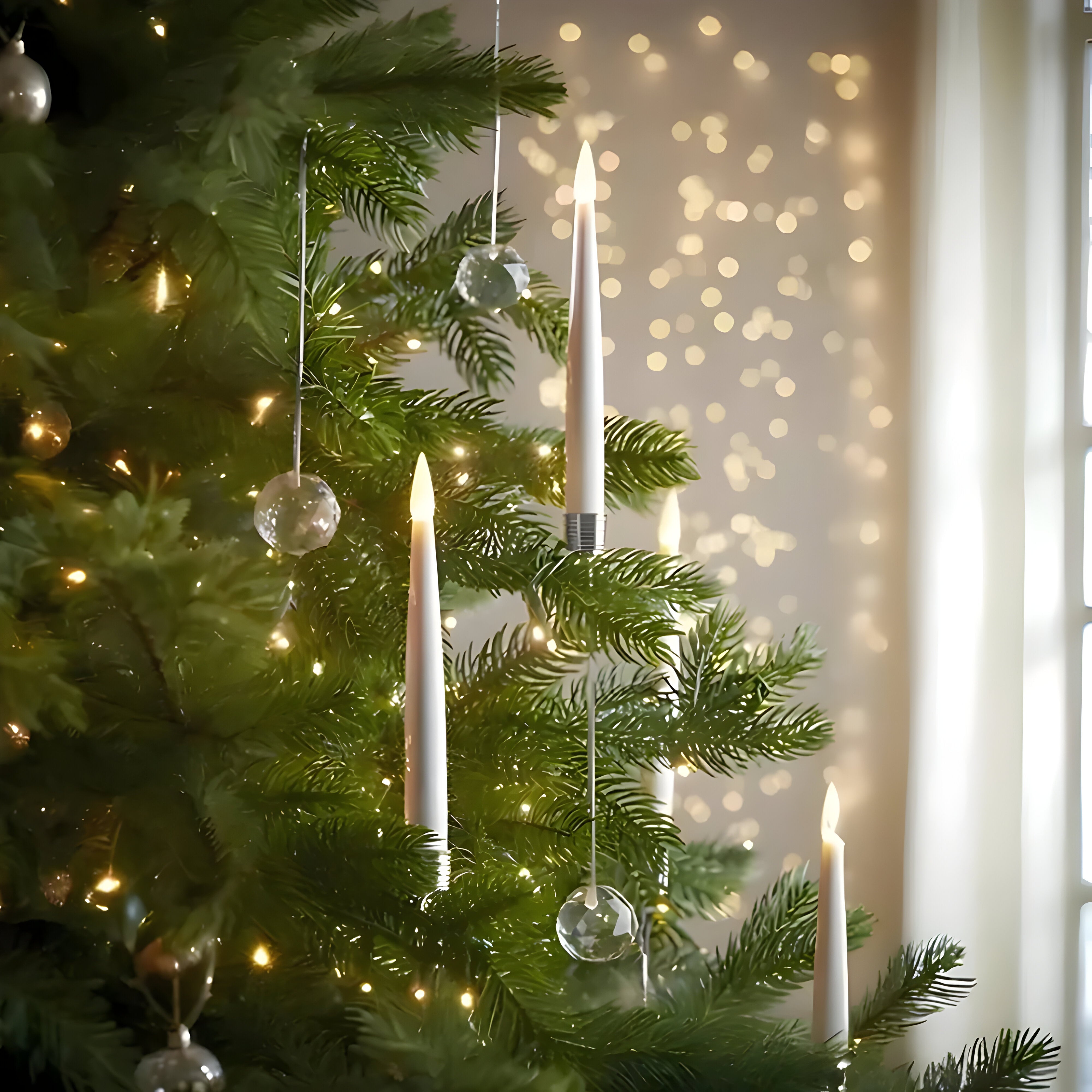 Veilige LED Kerstboomkaarsen met Afstandsbediening Flakkerend Licht Decoratieve Batterij Verlichting Warm Wit Dimbaar Timer Kerstdecoratie | Sansoti