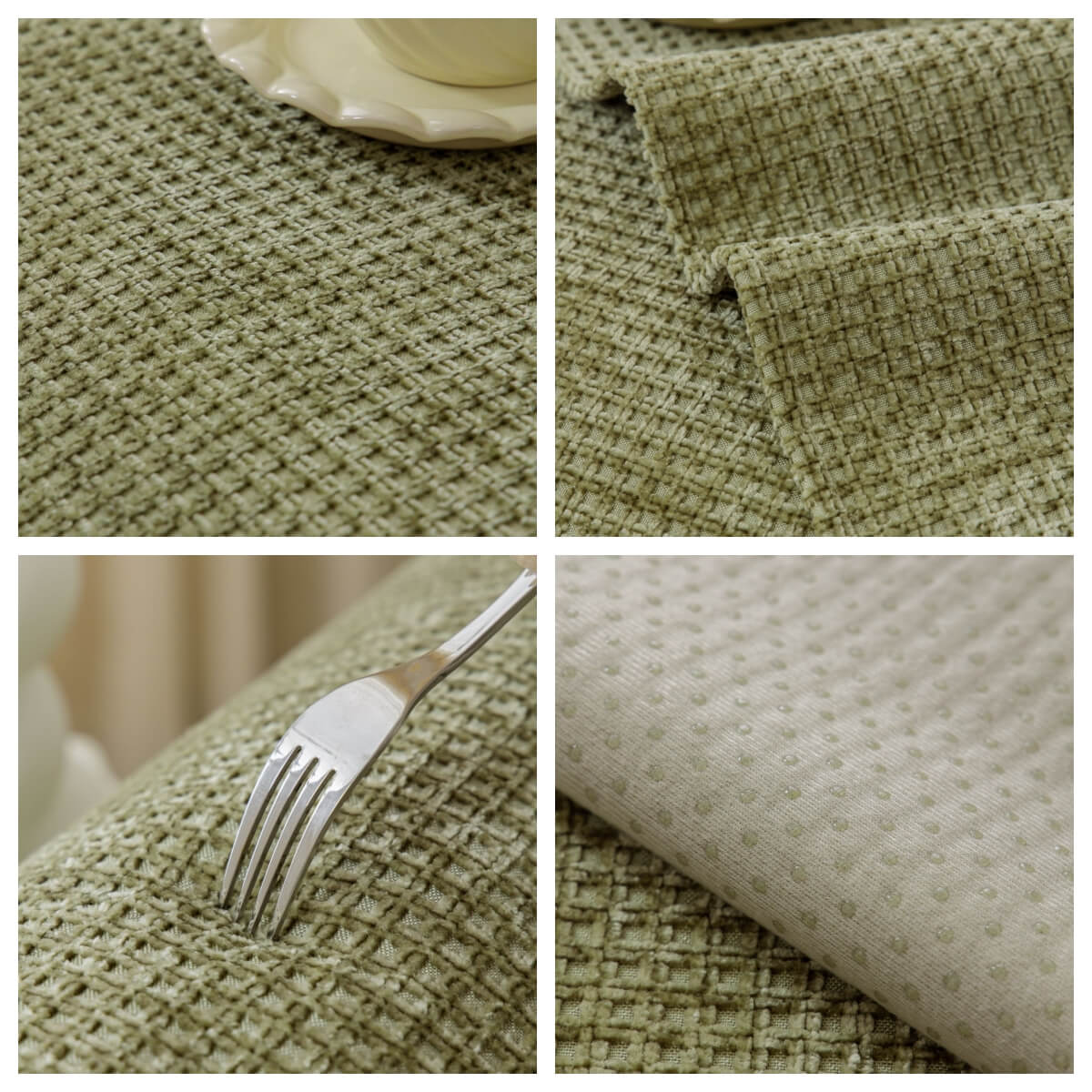 Chenille Wafelstoffen Bankhoes Antislip Bescherming Meubels Huisdieren Vlekken Groen Grijs Blauw Beige | Sansoti