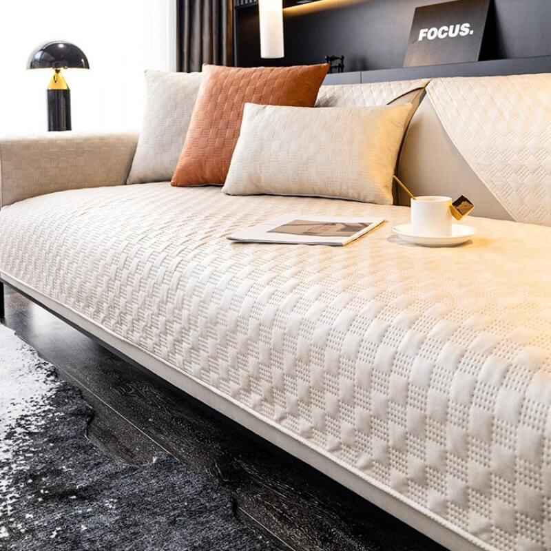 Housse de canapé imperméable en similicuir, protège-meuble antidérapant pour salon, différentes dimensions, housses de siège modernes | Sansoti