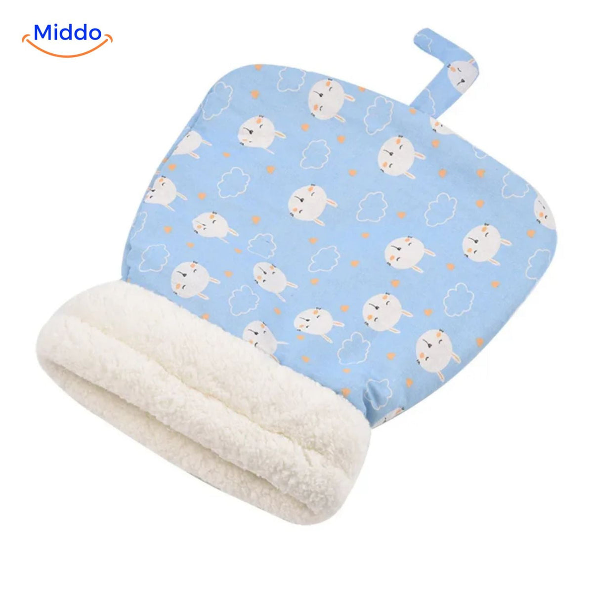 Plüschige Schlafsack-Katzenbett mit Muster, warm und bequem, für kleine und große Katzen, alle Jahreszeiten, Haustier | Sansoti