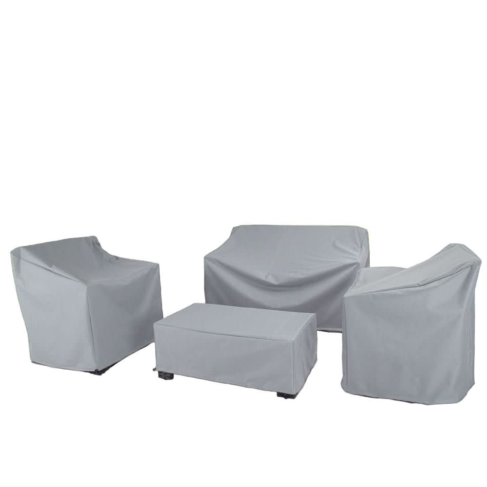 Tuinmeubelhoes Weerbestendig Polyester UV-Bescherming Vierkant Rechthoek Zwart Zilver Waterdicht Buiten | Sansoti