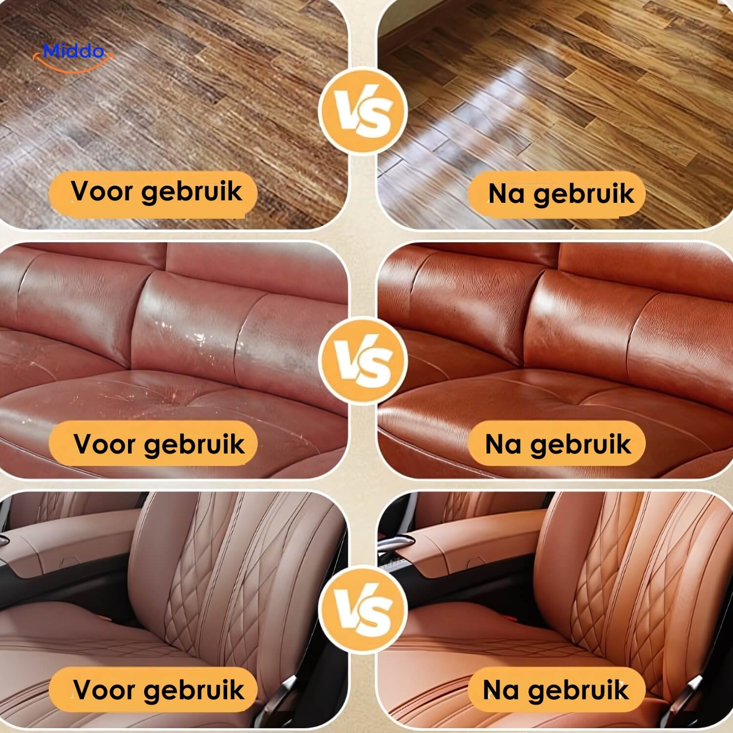 Leer en Hout Herstelbalsem met Krasverwijderaar en Applicatieborstel | Sansoti