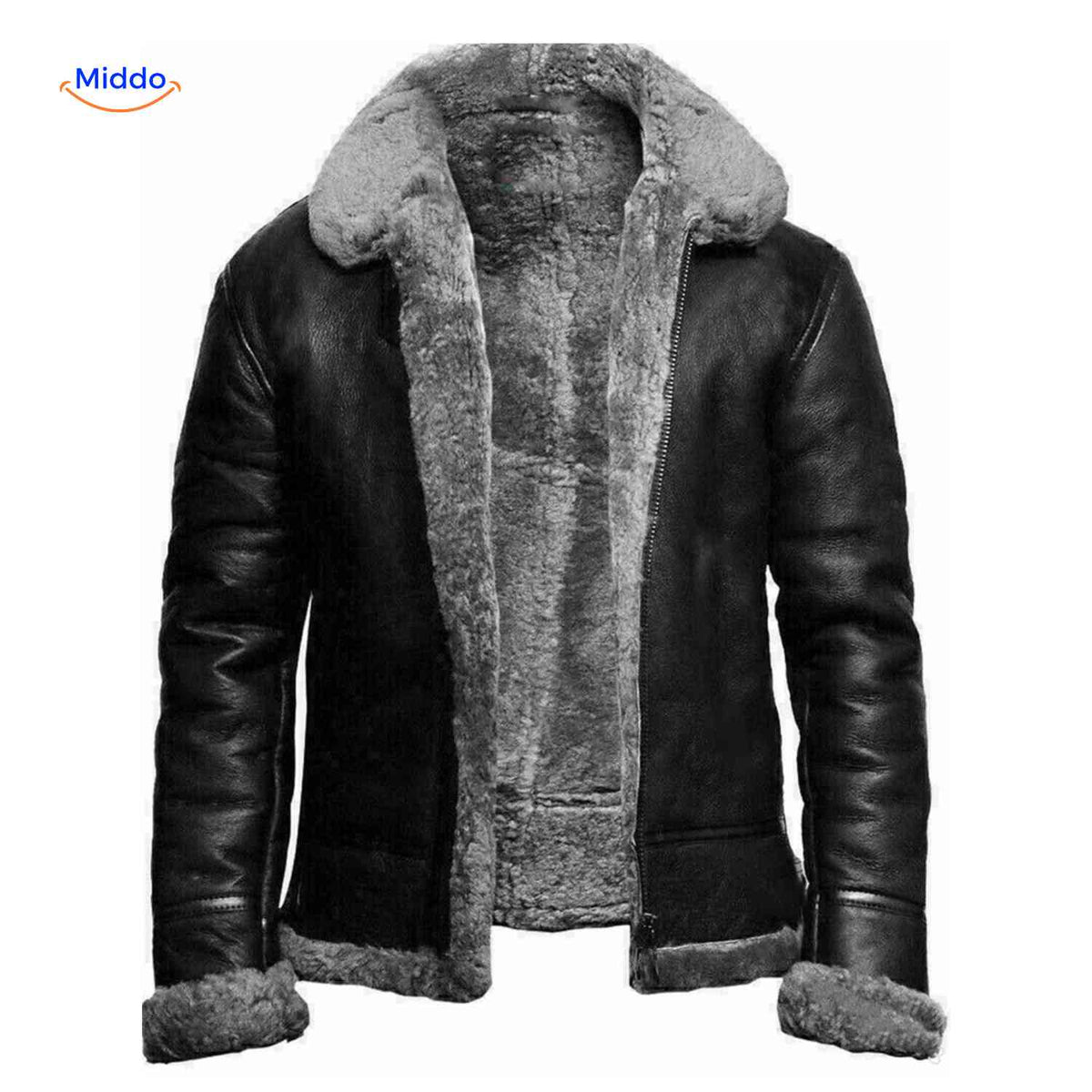 Gevoerde Winterjas Ritssluiting Heren Casual Jas Reverskraag Fleece Voering Losvallend Comfortabel Model | Sansoti